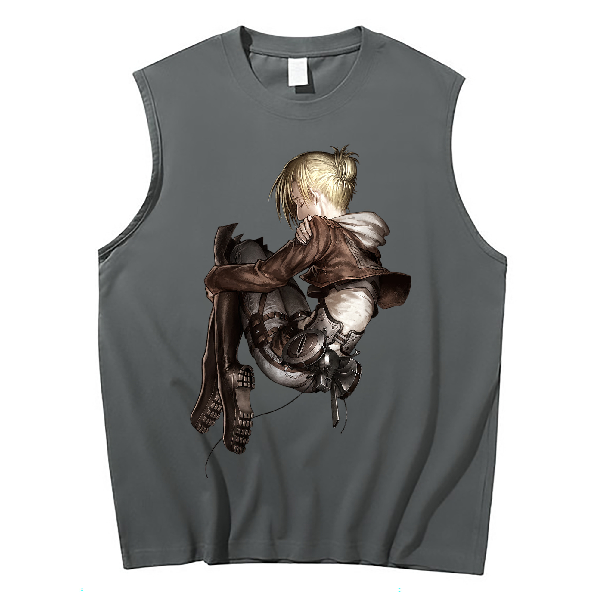 （画像用） 進撃の巨人 アニ・レオンハート Attack on Titan Annie Leonhart コットン100％タンクトップ（フロントプリント）